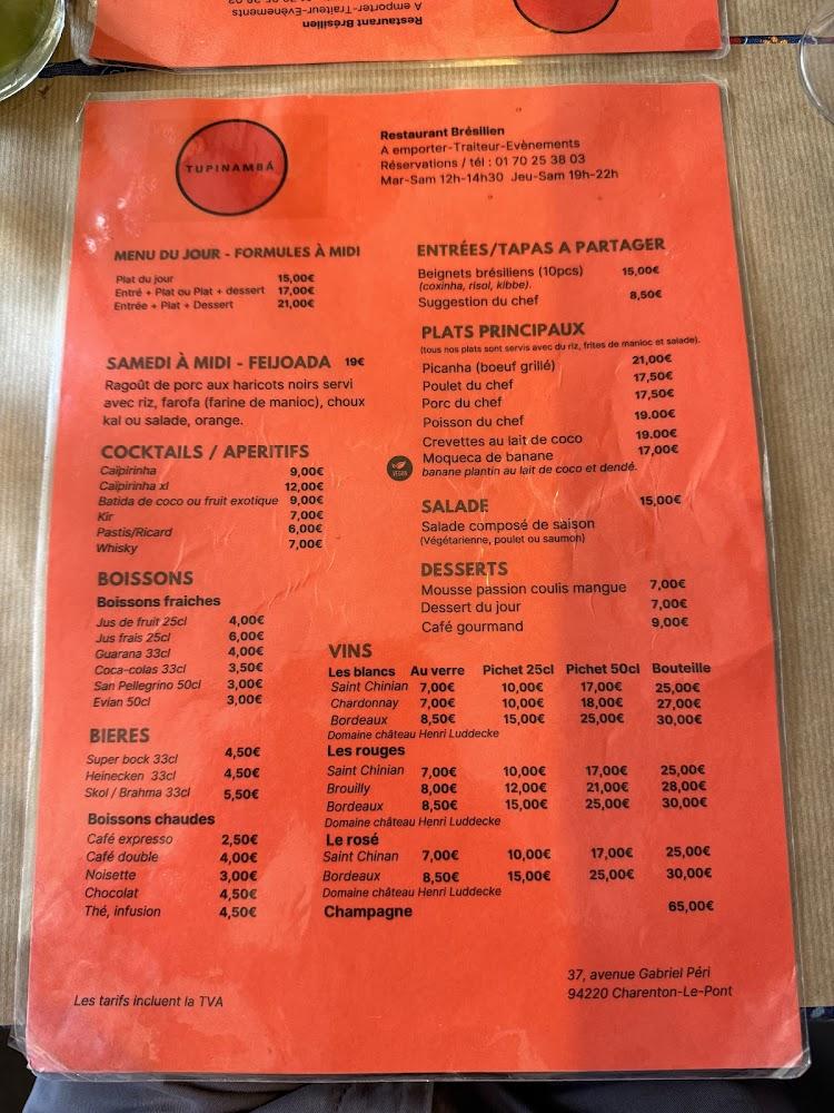 Tupinambá - Menu Image 1